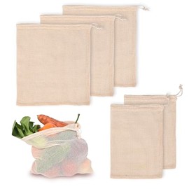 Reusable Bags Produce Bags Reusable Washable - Vegetable Bags, Grocery Bags, Cotton Mesh Bags for Farmers Market, Beach, and Refrigerator Storage Vege