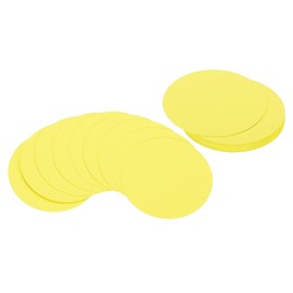 PATIKIL 5inch Circle Card Stock, 25Pcs Round Shape Cutouts Paper Thick Cardstock Coaster for DIY Craft Projects Classroom Bulletin Board Decor, Yellow