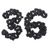 36 Pcs Solid Hair Scrunchies - Dark Grey