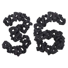 36 Pcs Solid Hair Scrunchies - Dark Grey