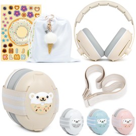 Kaitiaki 2-in-1 Baby Ear Muffs Noise Protection, Baby Noise Cancelling Headphones for 0-36 Months, Infant Ear Protection for Airplane (Sunny Yellow)