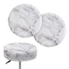 KUIFORTI White Marble Stool Cover 2 Pack - Round Chair