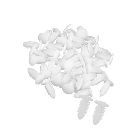 Motoforti Universal Push Bumper Fastener Rivet Clips, 0.47"x0.75", Plastic, White,40pcs