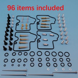 Tuzliufi Carb Carburetor Rebuild Repair Kit Gasket Jets Compatible with Yamaha YZF R6 R6S YZF-R6 YZF-R6S 600 Champions Limited Edition 1999 2000 2001 2002 New Z586