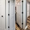 30 Pack Rounded Matte Black Door Hinges 3.5 Inch 5/8"