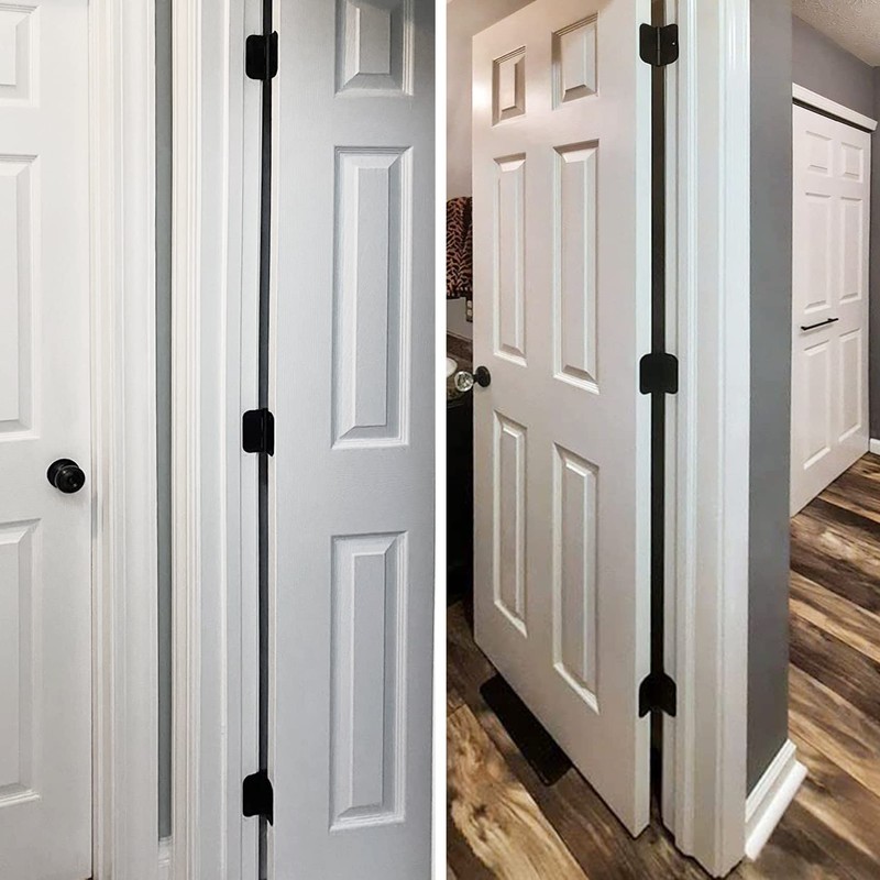 30 Pack Rounded Matte Black Door Hinges 3.5 Inch 5/8"