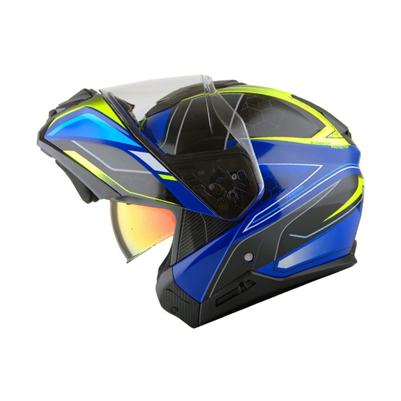 Martian Motorcycle Modular Full Face Helmet Flip up Dual Visor