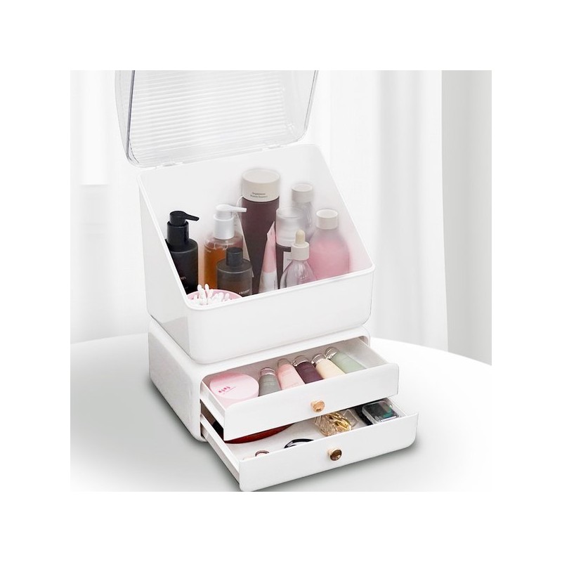 Igoin 화장품 정리함 2단서랍 분리형 보관 수납 콘솔 2-Tier Drawer