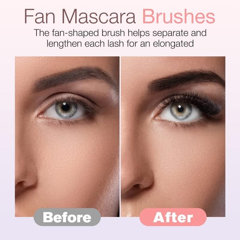 PETUPS Foldable Curled Eyelash Brush,2024 New Mascara Brush Eyelash Comb
