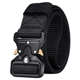 Tactical Belt, MOZETO Military Style 1.5 Inches Durable Nylon Web Belt, Quick-Release Heavy-Duty Metal Buckle Rigger Cobra Gun Belt, Suitable for Waist 30"-60"