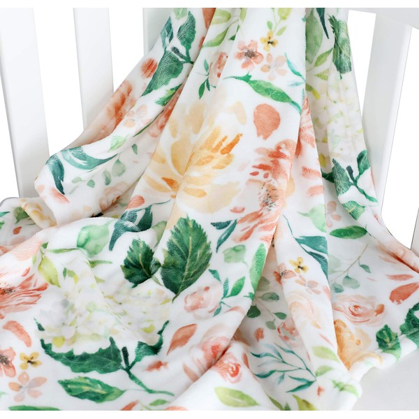 Sahaler Succulents Cactus Plush Fleece Throw & Receiving Baby Blankets