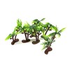 Mini Plastic Artificial Palms Trees 6PC