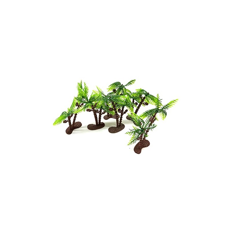Mini Plastic Artificial Palms Trees 6PC