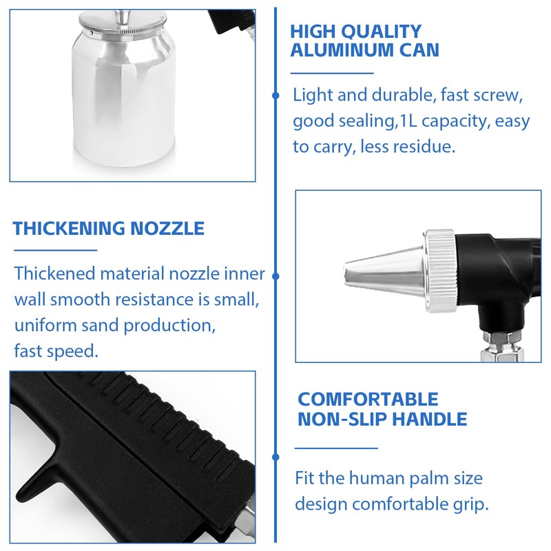 Sandblasting Gun with 6 mm Nozzle, Sand Blasting Device with