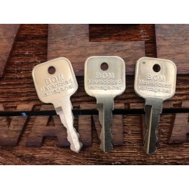 Maverick 3 Keys fits 14707/5755124 Bomag,Hamm, CAT, JCB, Volvo, Bobcat ignition