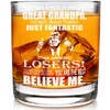 YOOMODERN Grandpa Whisky Glass Birthday Gifts for Grandpa from Grandkids