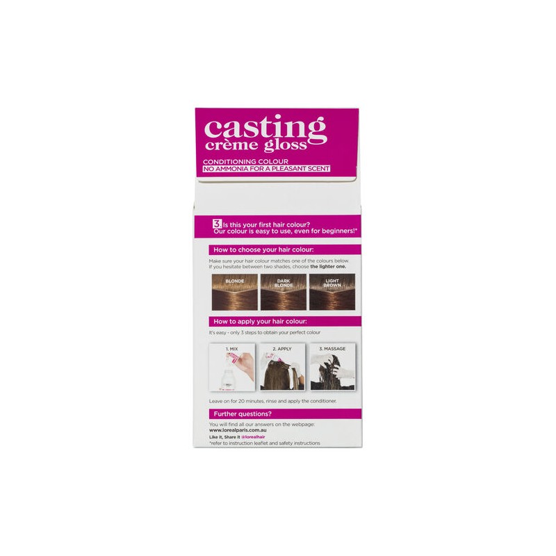 L'Oreal Casting Creme Gloss Semi-Permanent Hair Colour 630 Caramel