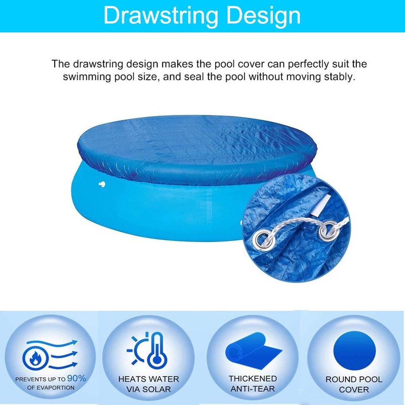 Round Pool Cover, Covers for Above Ground Pools, Pool Cover