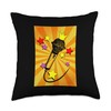 Karaoke Crown Microphone Vocal singing music Throw Pillow