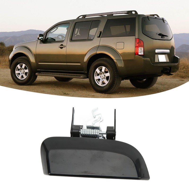 Car Rear Outer Exterior Door Handle Black ABS Replacement for