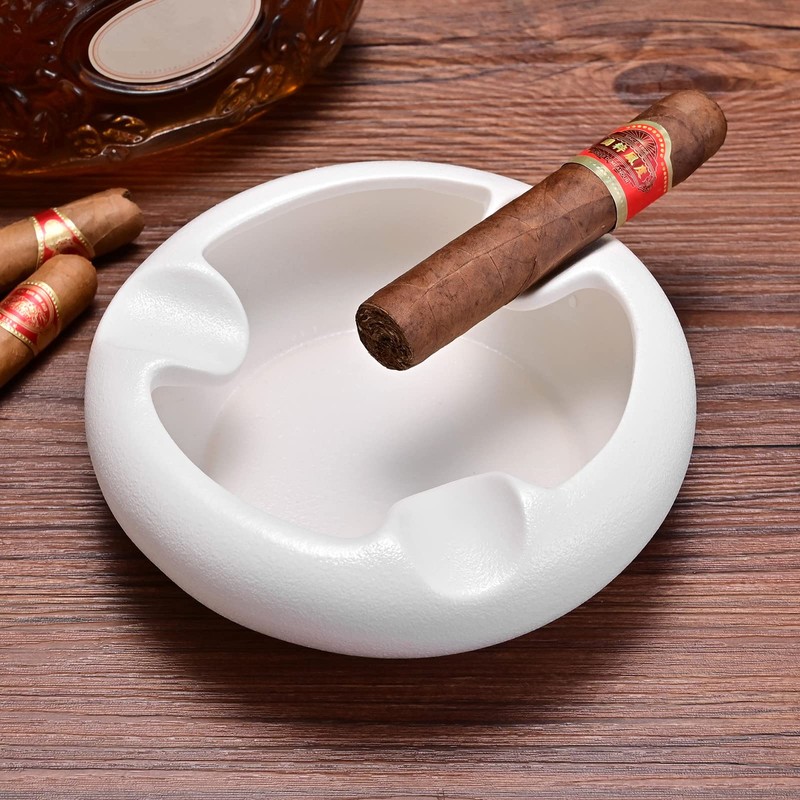 Cigar Ashtray Ceramics with 3 Large Slots Durable Ash Tray