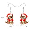 DALANE Acrylic Christmas Gifts Hat Cat Earrings Dangle Drop Cute