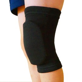 D&M #817 Knee Supporter, Volleyball, For Juniors, 1 Piece, 0.6 inches (15 mm), Thick Padding, Fixed, Protection, Impact Absorption, Elastic, Sweat Absorbent, Quick Drying, Unisex, Black, Size M