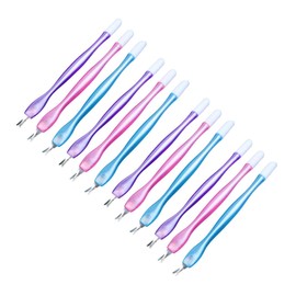 Healvian 15pcs Manicure Tool Dead Skin Remover Star Transfer Pen Anti- Cuticle Pusher for Home and Salon Use Random Color Options