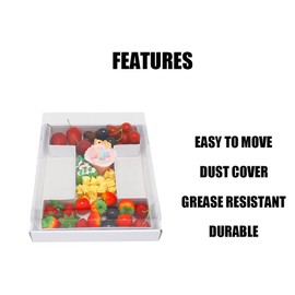 WENPACK 12" Cardboard Letter Shaped Mache Charcuterie Tray Strawberries Fillable Grazing Box with Clear Lid (White, I)