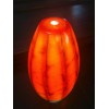 Hampstead Elippo Pendant Light Zebrano Red Glass Shades; Glass Shades