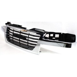 Evan-Fischer Grille Assembly Compatible with 2004-2012 GMC Canyon Chrome Shell/Black Insert