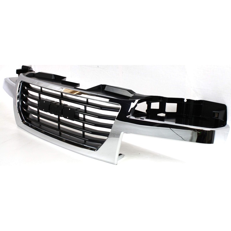 Evan-Fischer Grille Assembly Compatible with 2004-2012 GMC Canyon Chrome Shell/Black