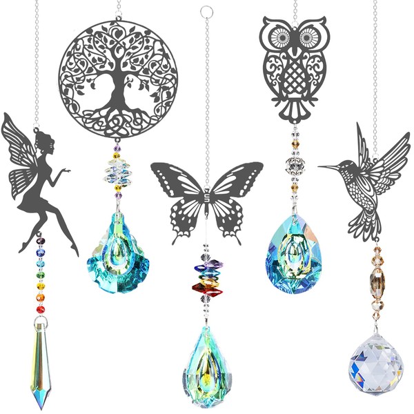 Crystal Suncatchers with Prisms Hanging Window Sun Catcher Decor Indoor