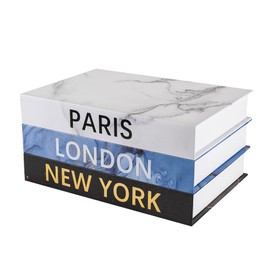 YD SZ YADOO Home Decorative Books: Faux Book for Decoration Storage Box for Coffee Table Decor Book, Set of 3 Stacked Books for Book shelf Décor