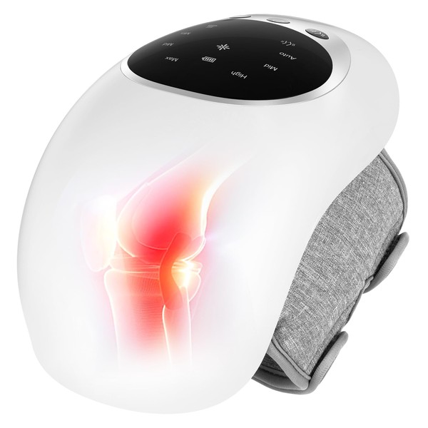 Cozion Joint Massager Infrared Knee Massager with Heat, Vibration, Timing Function, LED Touch Screen, Charging Port and Type C