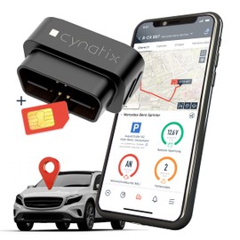 Cynatix GPS Tracker 1-Jahres-Komplettpaket ohne ABO für Auto, LKW, Transporter, Wohnmobil mit Echtzeit-Ortung Live Tracking inkl. SIM-Karte