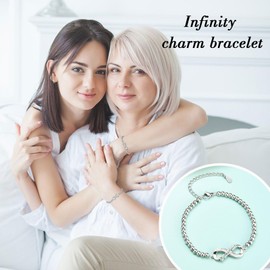 EYQV Daughter Gifts, Infinity Charm Bracelet Daughter Gifts from Mum Dad, Best Daughter Christmas Gifts Graduation Birthday Gifts, Secret Santa Gifts Stocking Fillers for Women Teenage Girls