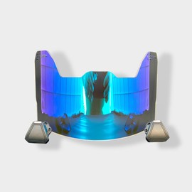 Precision Clear Revo Ice Blue Football Helmet Visor // Fits Kids, Youth & Adult Helmets // Eye Protection for Helmet and Facemask // Lightly Tinted Visor (Clear Revo Ice Blue)