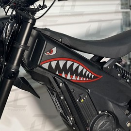 Shark Mouth Battery Accent Decal Graphic Kit - Fits Talaria XXX (Full Color)