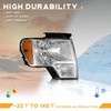 WEELMOTO Headlights Assembly for 2009-2014 Ford F150 Headlights Headlamp Replacement