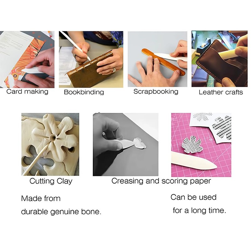 EORPAVU 5 Pcs Bone Origami Plastic Craft Tool for Paper