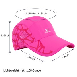 Running Hat Outdoor Sun Protection Hat Mesh Quick Dry Hat Thin Cool Baseball Cap for Women and Men Rose Red
