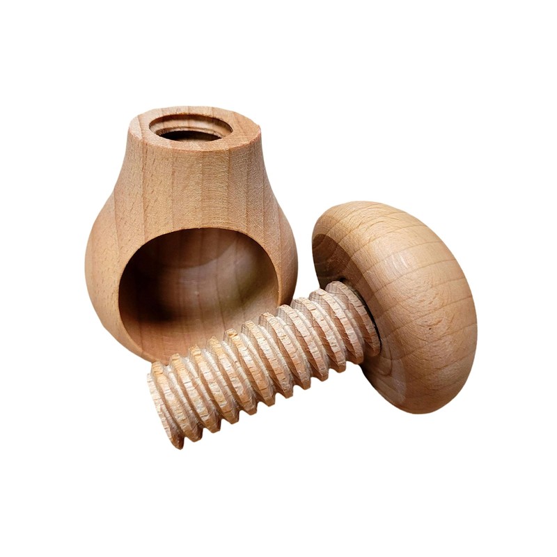 Nutcracker made from natural beech wood - very solid -