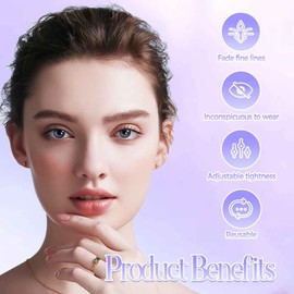 XTYAU Face Lift Tape Invisibles,Facelift Tape for Face Invisible with Bands,Face Tape Lifting Invisible with String,Face Lift Bands with Hair Clips,2 PCS Facelift Band with Clips (Brown)