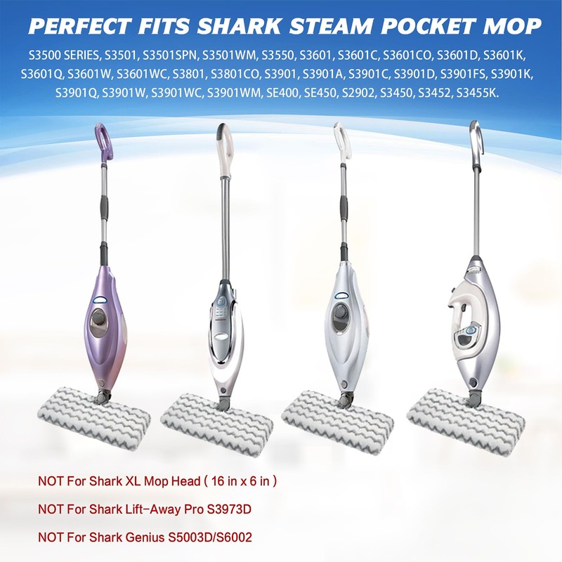 Tidy Monster Steam Mop Pads with Scrub Strips Microfiber Replacement