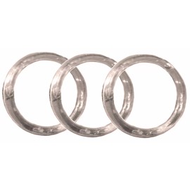 Unbranded 12 Napkin Rings plastic acrylic 1.75" diameter- Clear