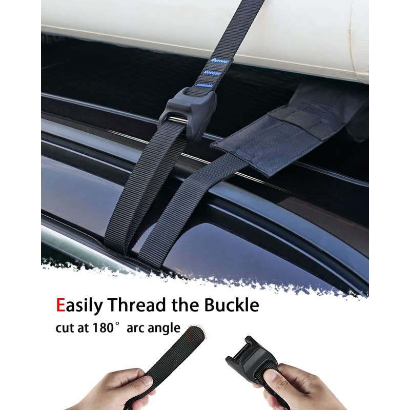 WONITAGO Premium 'No Scratch' Silicon Tie Down Cam Straps for