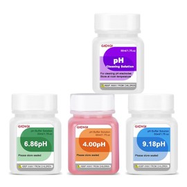 pH Buffer Solution 4,6.86,9.18 pH Calibration Solution for pH Meters | pH Buffer Calibration Solution Kit, with Cleaning Solution, Portable, Pre-Mixed