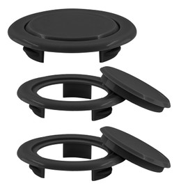 Biaungdo 3 Sets 2 Inch Outdoor Patio Table Umbrella Hole Ring and Cap Set, Standard Size Garden Beach Tablet Thicker Hole Ring Plug and Cap Set(Black)