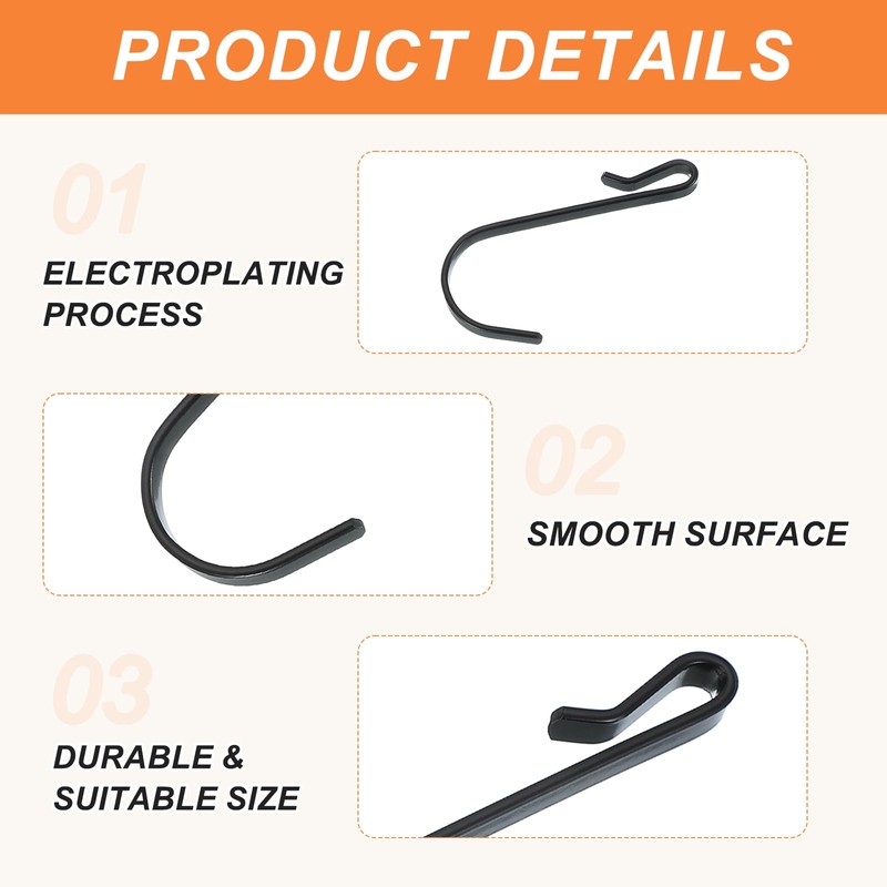 PATIKIL 2.3" J Hooks, 20 Pack Wire Rack J Shaped